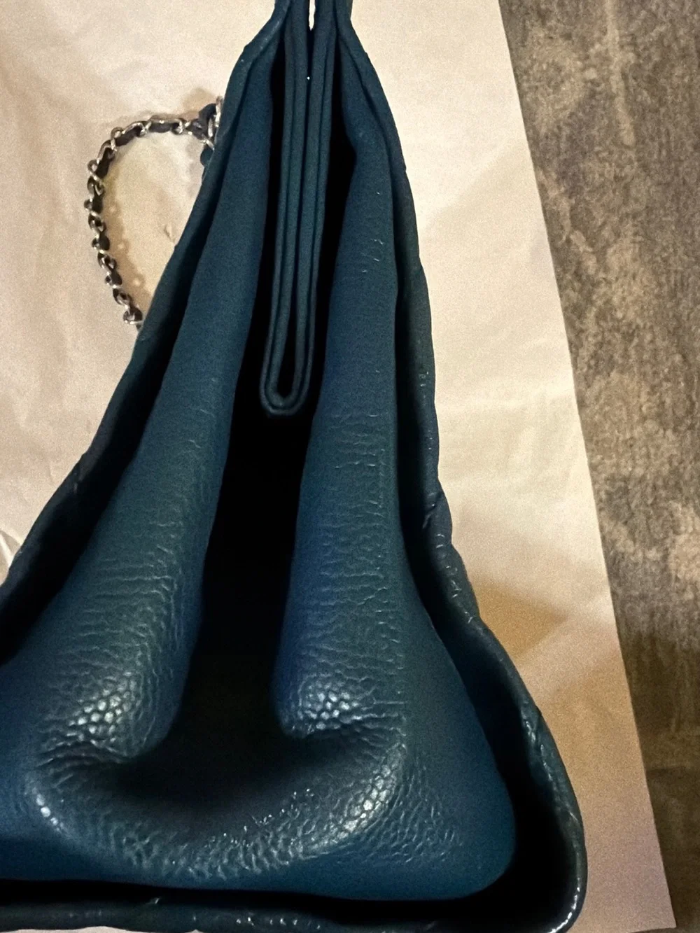 CHANEL Quilted Shoulder Bag in Teal